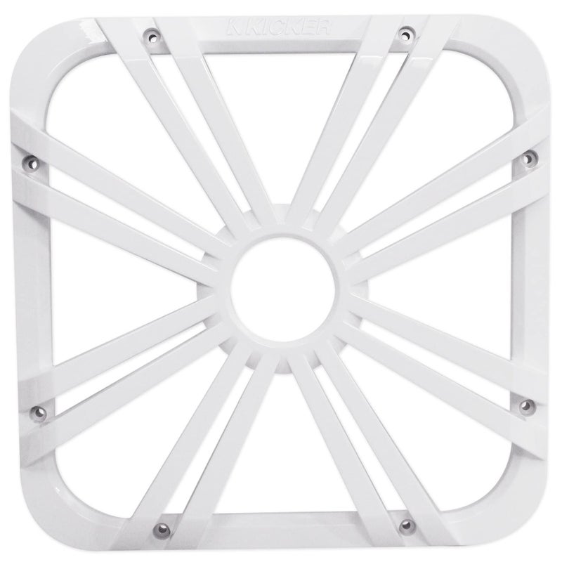 KICKER 12-inch (30cm) Square Subwoofer Grille for 11S12L7,LED, White - Image 1